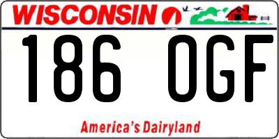 WI license plate 186OGF