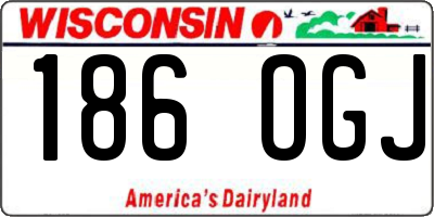 WI license plate 186OGJ
