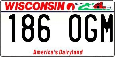 WI license plate 186OGM