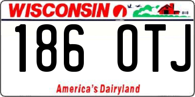 WI license plate 186OTJ