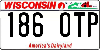 WI license plate 186OTP