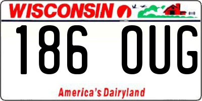 WI license plate 186OUG