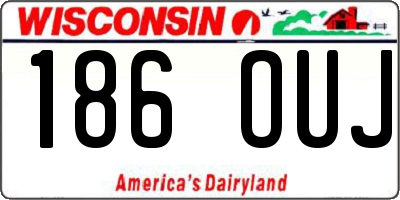 WI license plate 186OUJ