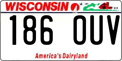 WI license plate 186OUV
