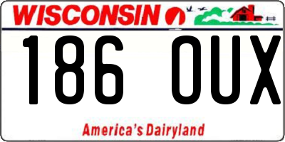 WI license plate 186OUX