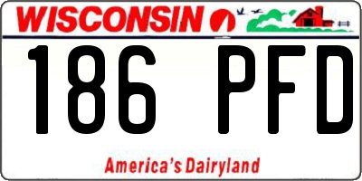 WI license plate 186PFD