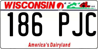 WI license plate 186PJC