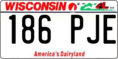 WI license plate 186PJE