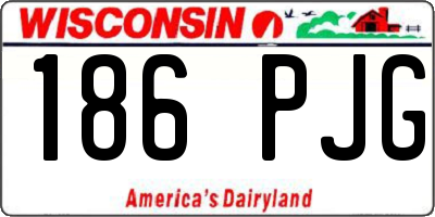 WI license plate 186PJG