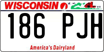 WI license plate 186PJH