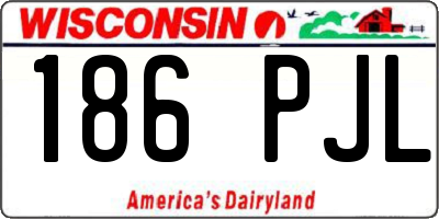 WI license plate 186PJL