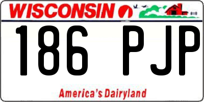 WI license plate 186PJP