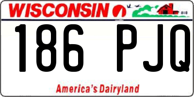 WI license plate 186PJQ