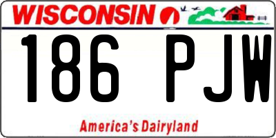WI license plate 186PJW
