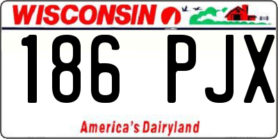 WI license plate 186PJX