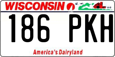 WI license plate 186PKH