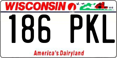 WI license plate 186PKL