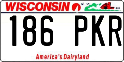 WI license plate 186PKR