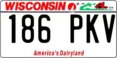 WI license plate 186PKV