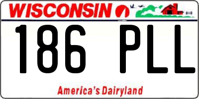 WI license plate 186PLL