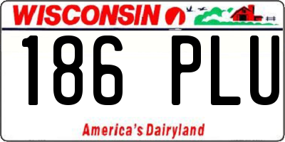 WI license plate 186PLU