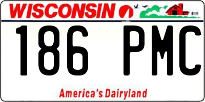 WI license plate 186PMC
