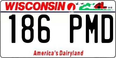WI license plate 186PMD