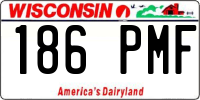 WI license plate 186PMF