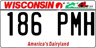 WI license plate 186PMH