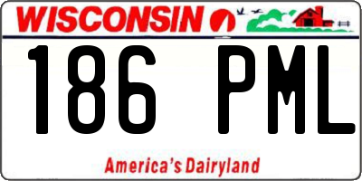 WI license plate 186PML