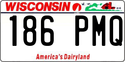 WI license plate 186PMQ