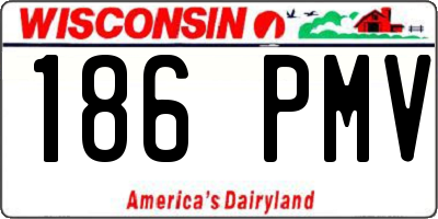 WI license plate 186PMV
