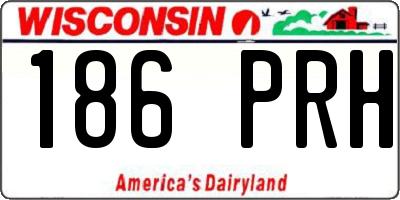 WI license plate 186PRH