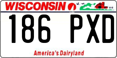 WI license plate 186PXD