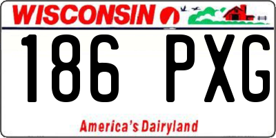 WI license plate 186PXG