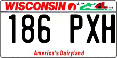WI license plate 186PXH