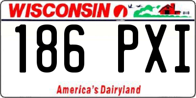 WI license plate 186PXI