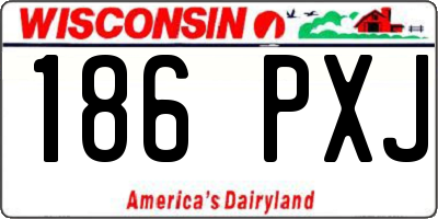 WI license plate 186PXJ