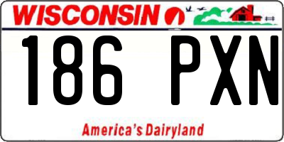 WI license plate 186PXN