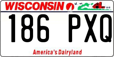 WI license plate 186PXQ