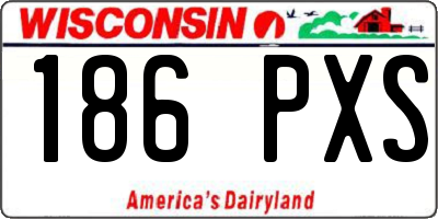 WI license plate 186PXS