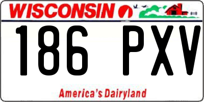 WI license plate 186PXV