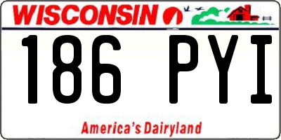 WI license plate 186PYI