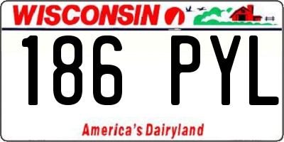 WI license plate 186PYL