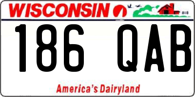 WI license plate 186QAB