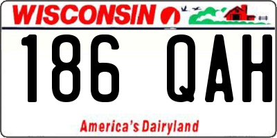 WI license plate 186QAH