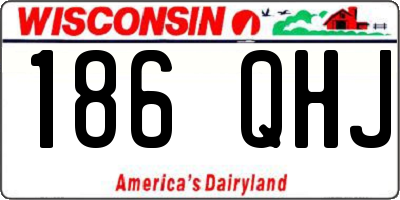 WI license plate 186QHJ
