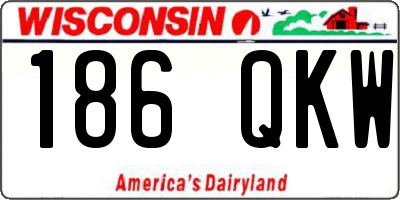 WI license plate 186QKW
