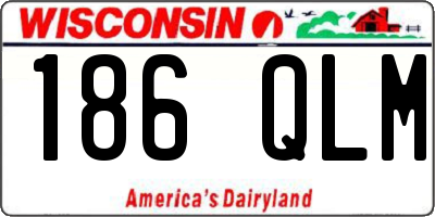 WI license plate 186QLM