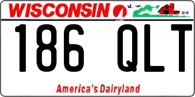 WI license plate 186QLT